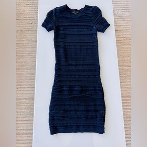 Banana Republic Navy Blue Midi T-Shirt Sweater Dress